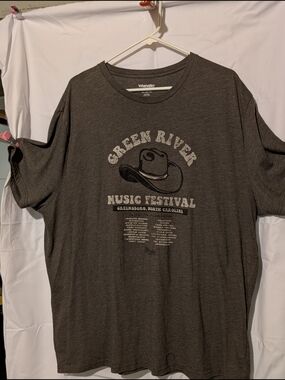 Wrangler Green River Music Festival Men's T-Shirt - Charcoal